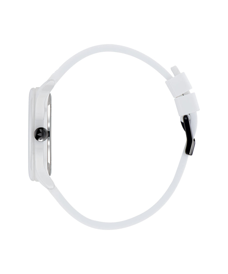 Adidas Code One 40mm White Dial White Silicone Strap Watch AOSY23030