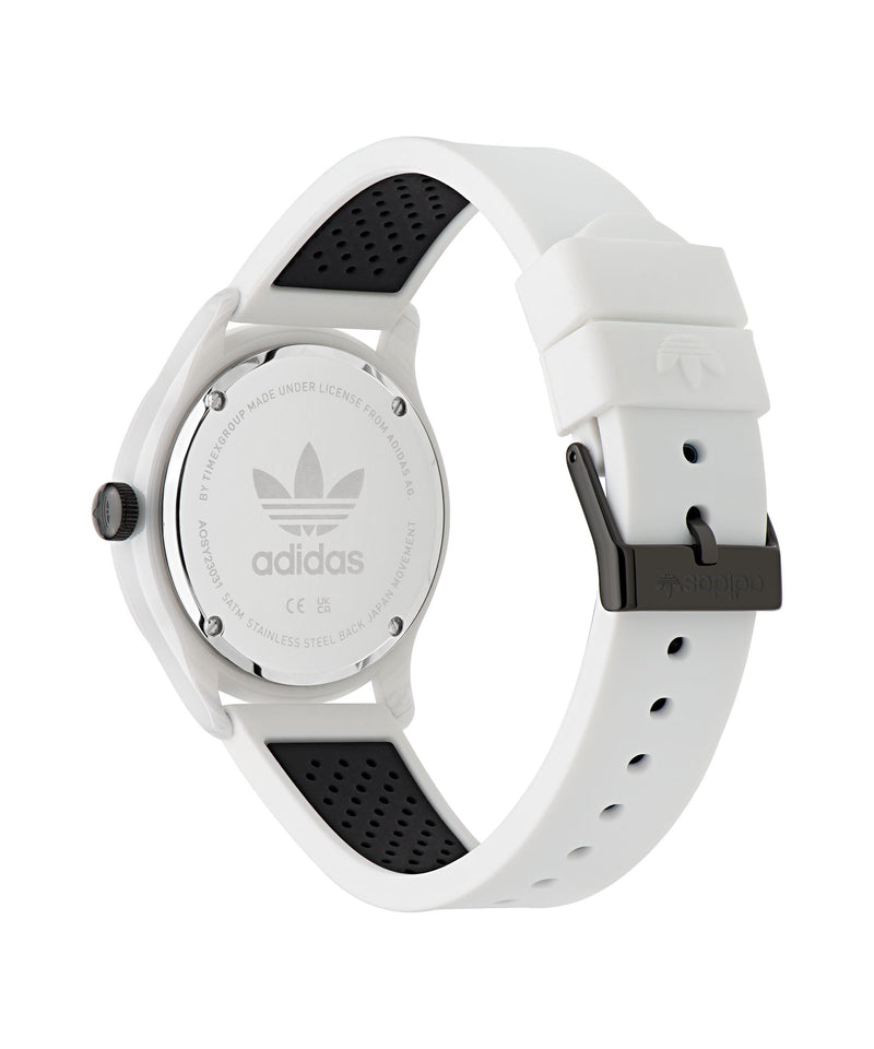 Adidas Code One 40mm White Dial White Silicone Strap Watch AOSY23030
