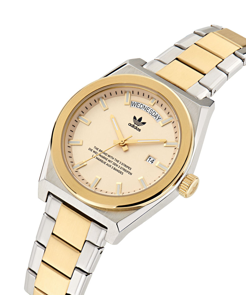 Adidas Code Five 40mm Two Tone  Stainless Steel Watch AOSY23542