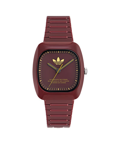 Adidas Retro Wave Burgundy Resin Strap Watch AOSY24028