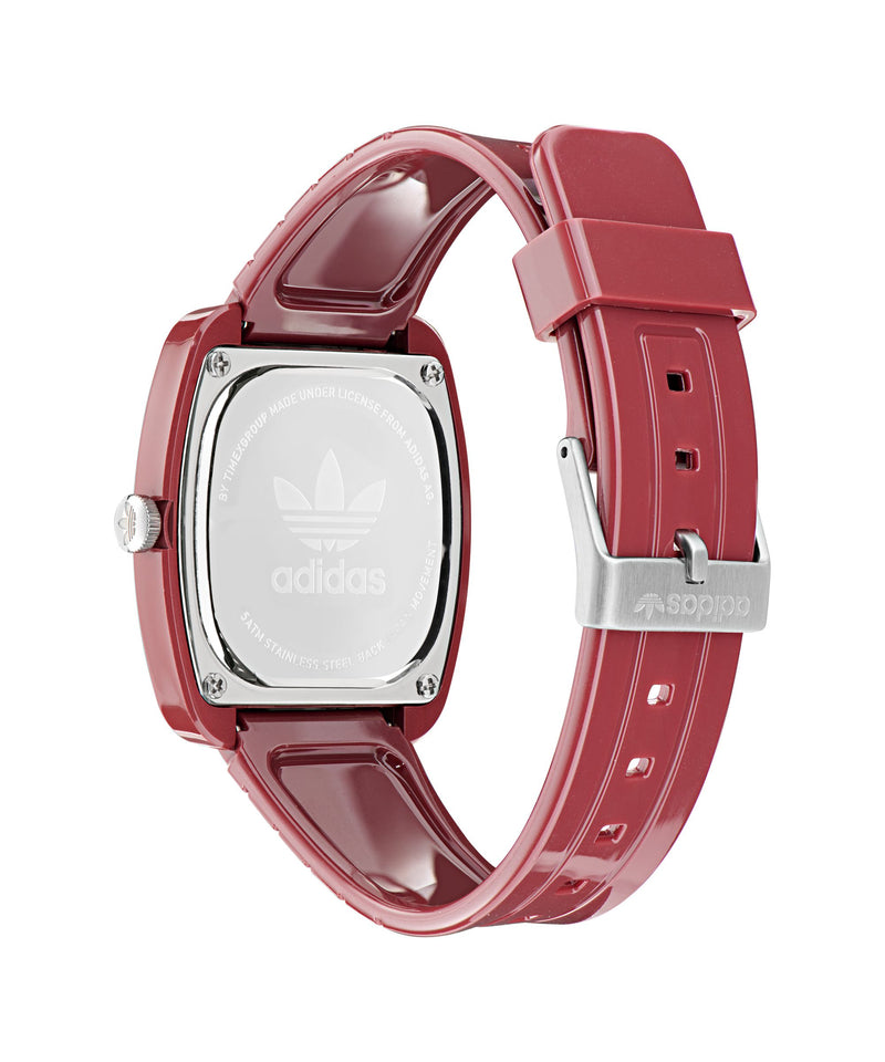 Adidas Retro Wave Burgundy Resin Strap Watch AOSY24028