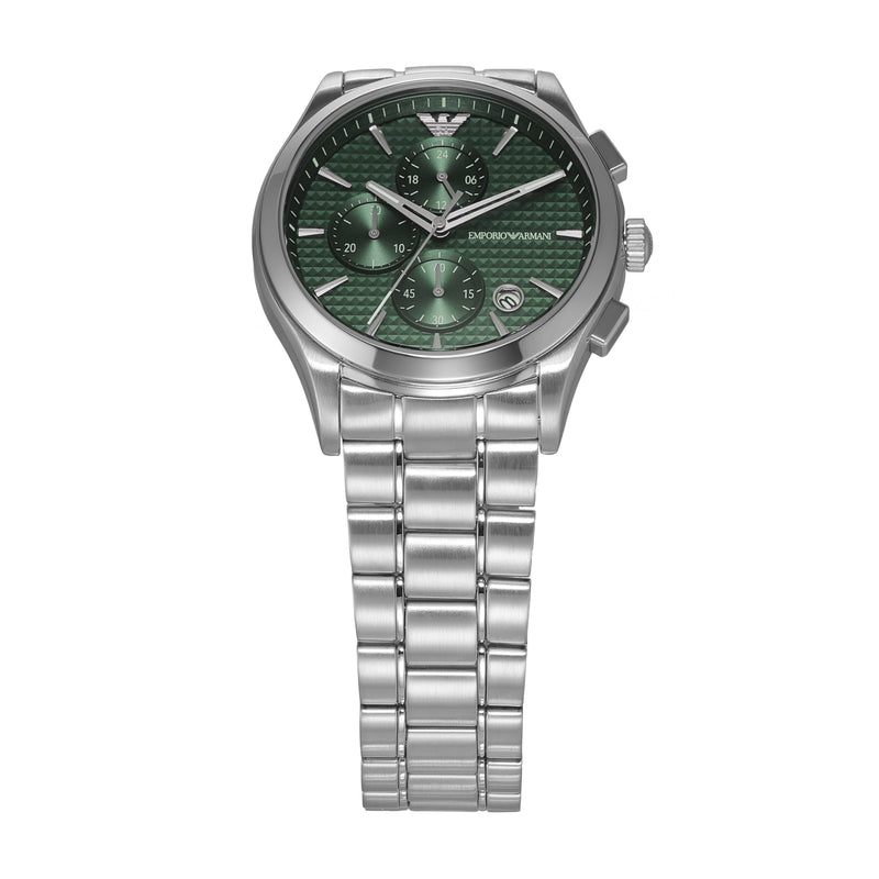 Emporio Armani Green Sunray Dial Eco Stainless Steel Watch AR11529