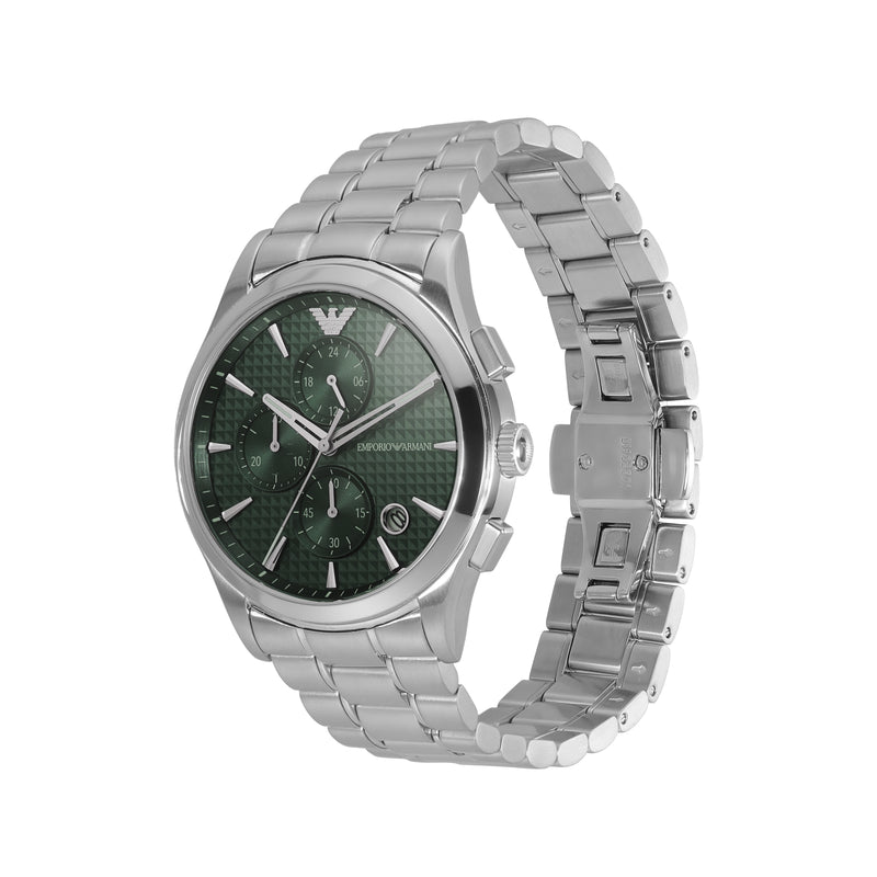 Emporio Armani Green Sunray Dial Eco Stainless Steel Watch AR11529