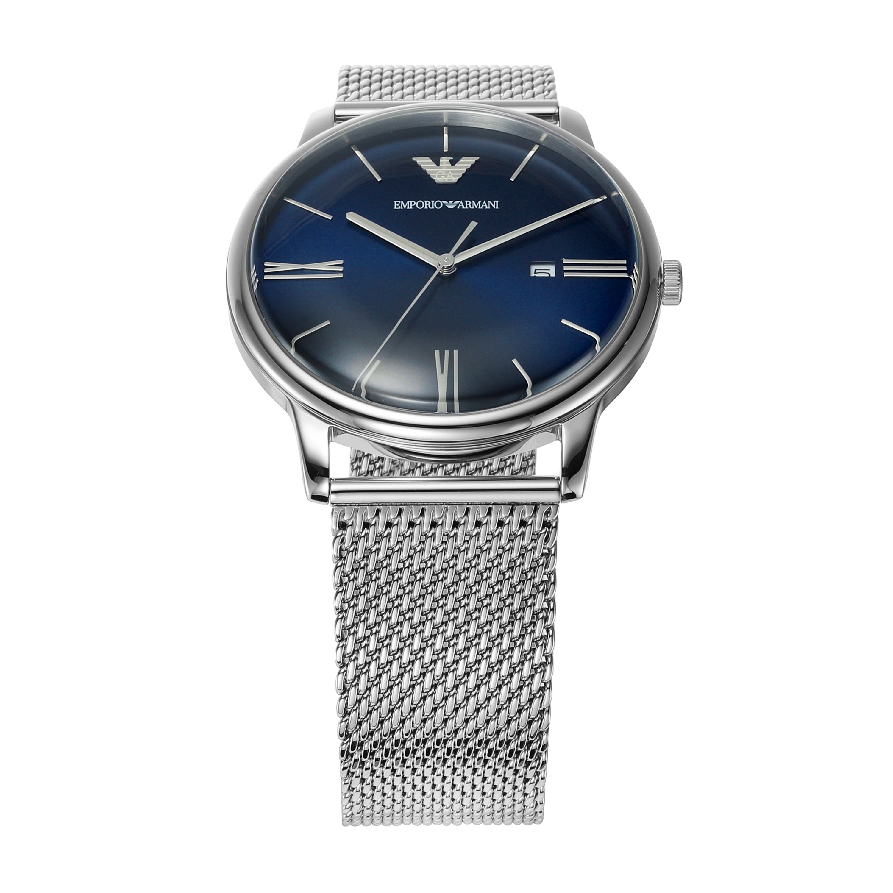Emporio Armani Blue Sunray Dial Stainless Steel Men's Watch AR11571