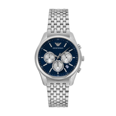 Emporio Armani Chronograph Blue Dial Stainless Steel Watch AR11582