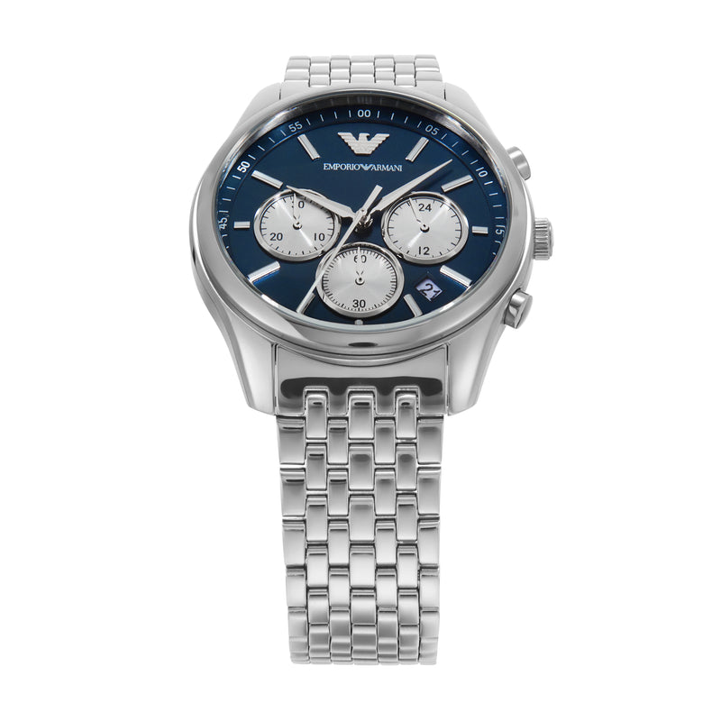 Emporio Armani Chronograph Blue Dial Stainless Steel Watch AR11582