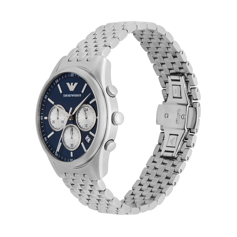Emporio Armani Chronograph Blue Dial Stainless Steel Watch AR11582
