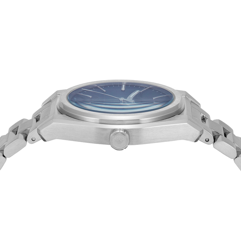 Emporio Armani Three-Hand Date Blue Dial Stainless Steel Watch AR11620