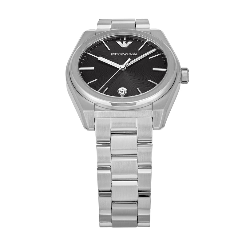 Emporio Armani Three-Hand Date Black Dial Stainless Steel AR11622