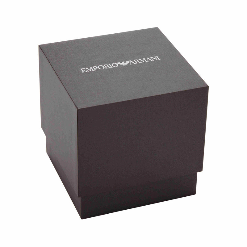 Emporio Armani Black Leather Chronograph Wristwatch AR11635