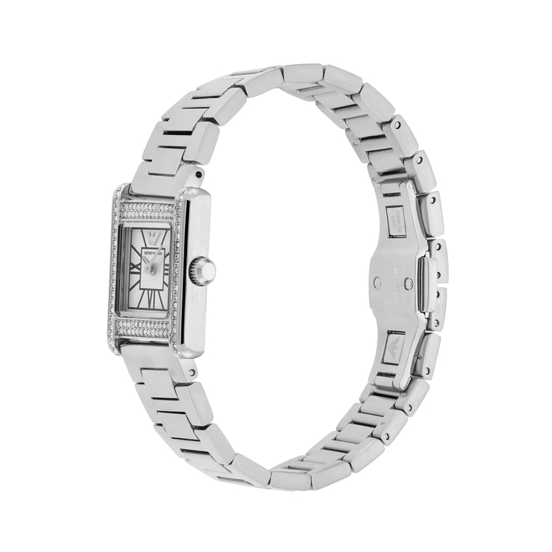Emporio Armani Two-Hand Mother of Pearl Dial Stainless Steel Watch AR11662