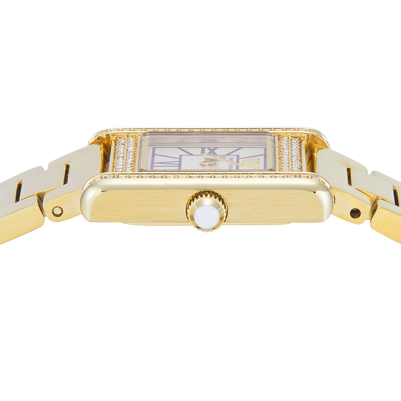 Emporio Armani Two-Hand Mother of Pearl Dial Gold Stainless Steel Watch AR11663
