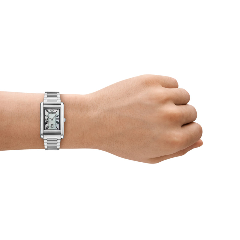 Emporio Armani Two-Hand Mother of Pearl Dial Stainless Steel Watch AR11664