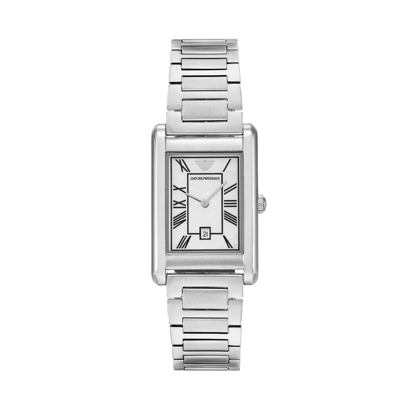 Emporio Armani Two-Hand Mother of Pearl Dial Stainless Steel Watch AR11664