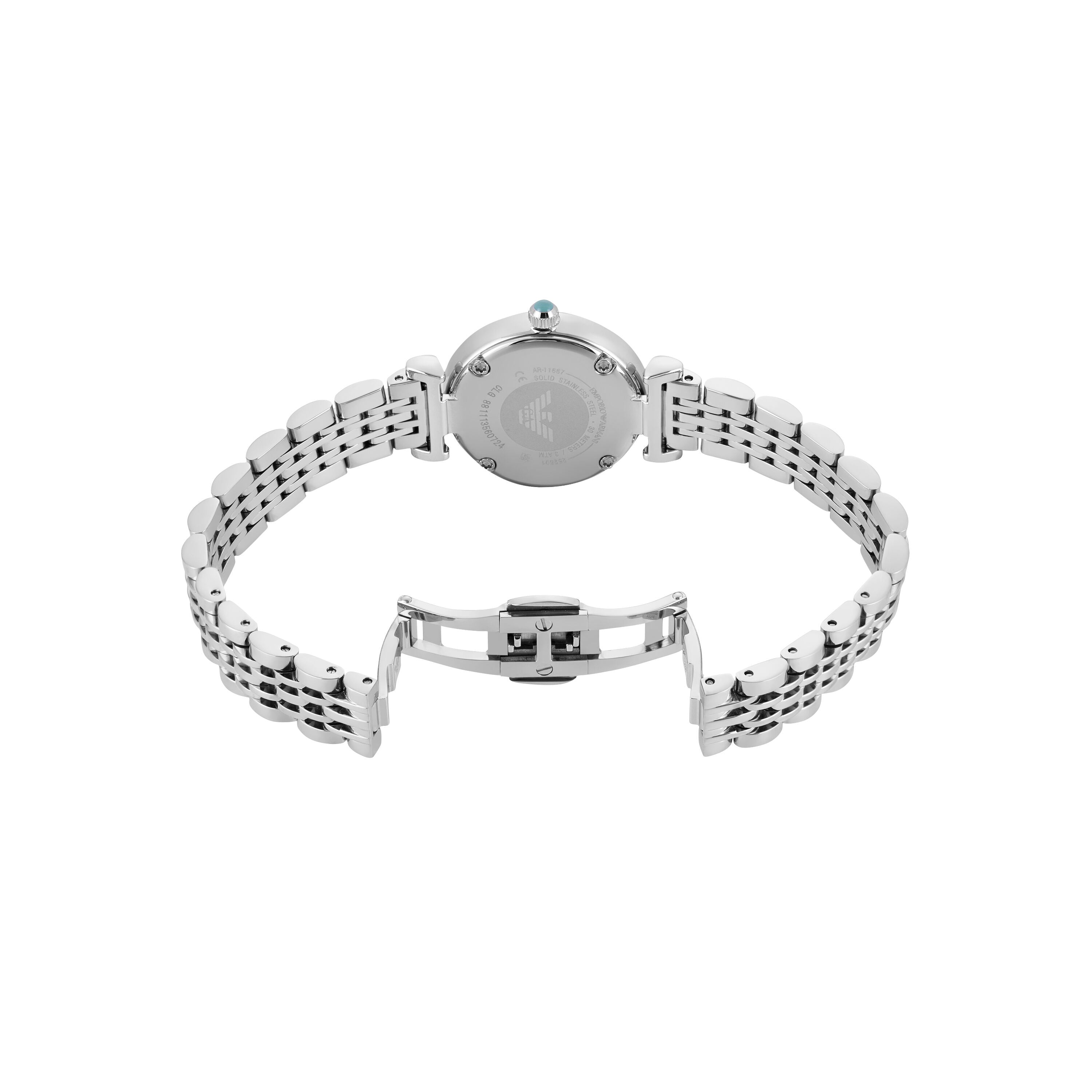 Emporio Armani Green Dial Stainless Steel Watch AR11667