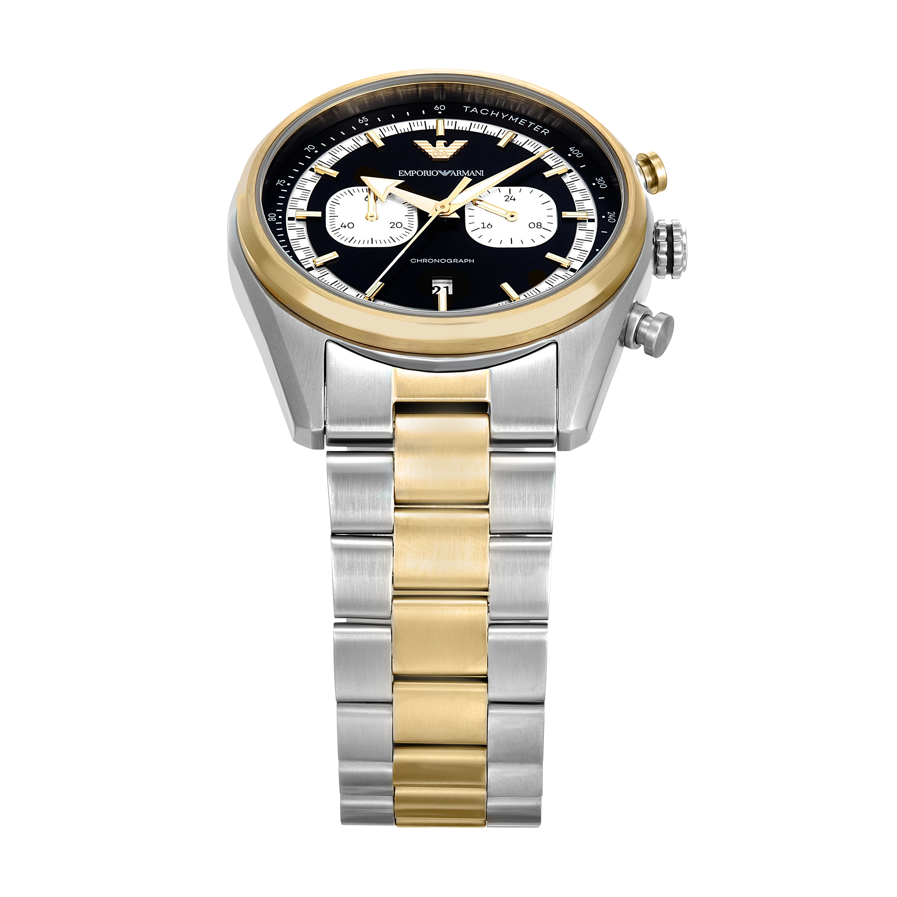 Emporio Armani Chronograph Black Dial Stainless Steel Watch AR11678
