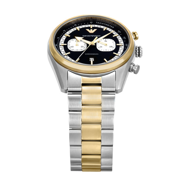 Emporio Armani Chronograph Black Dial Stainless Steel Watch AR11678