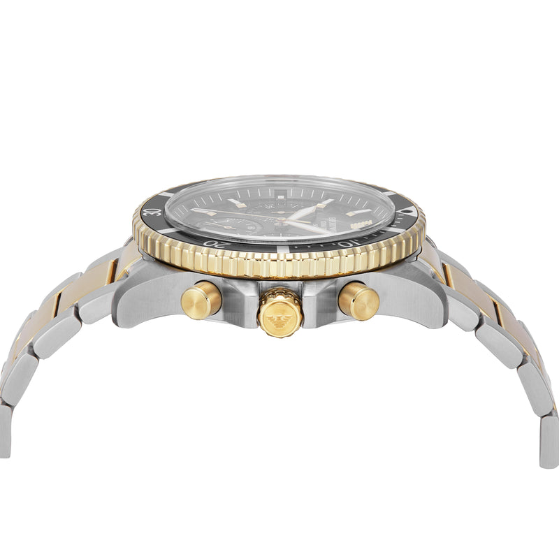 Emporio Armani World Explorer Solar Black Dial Stainless Steel Watch AR11680