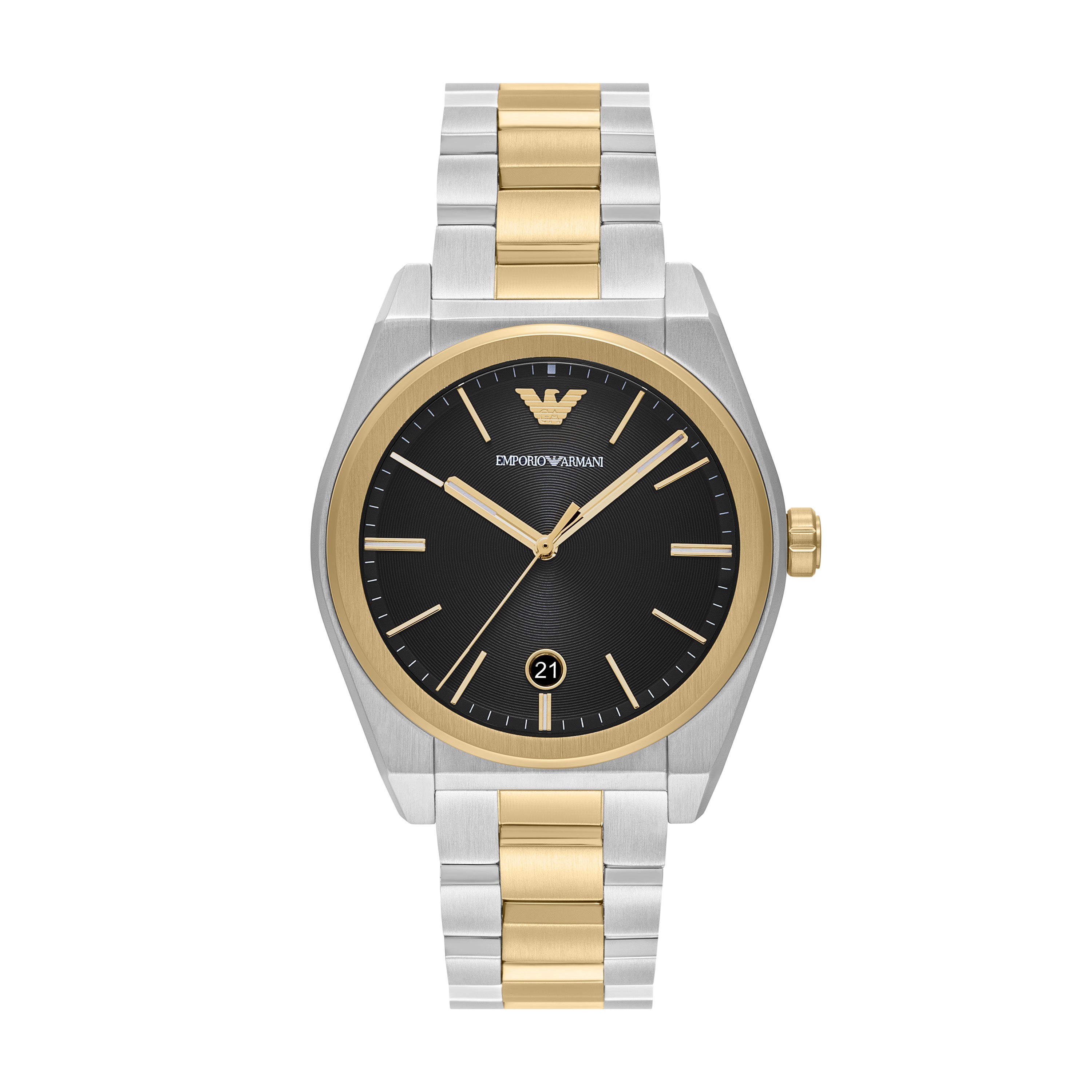 Emporio Armani Three Hand Two Tone Stainless Steel Watch AR11715