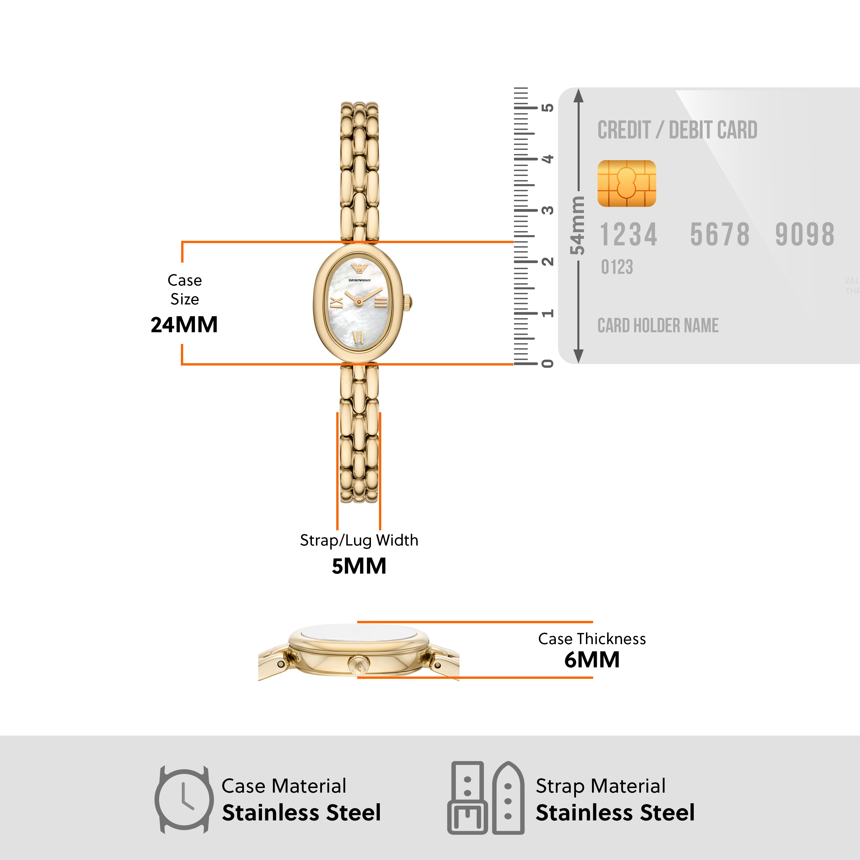Emporio Armani Two Hand Gold Stainless Steel Watch AR11721
