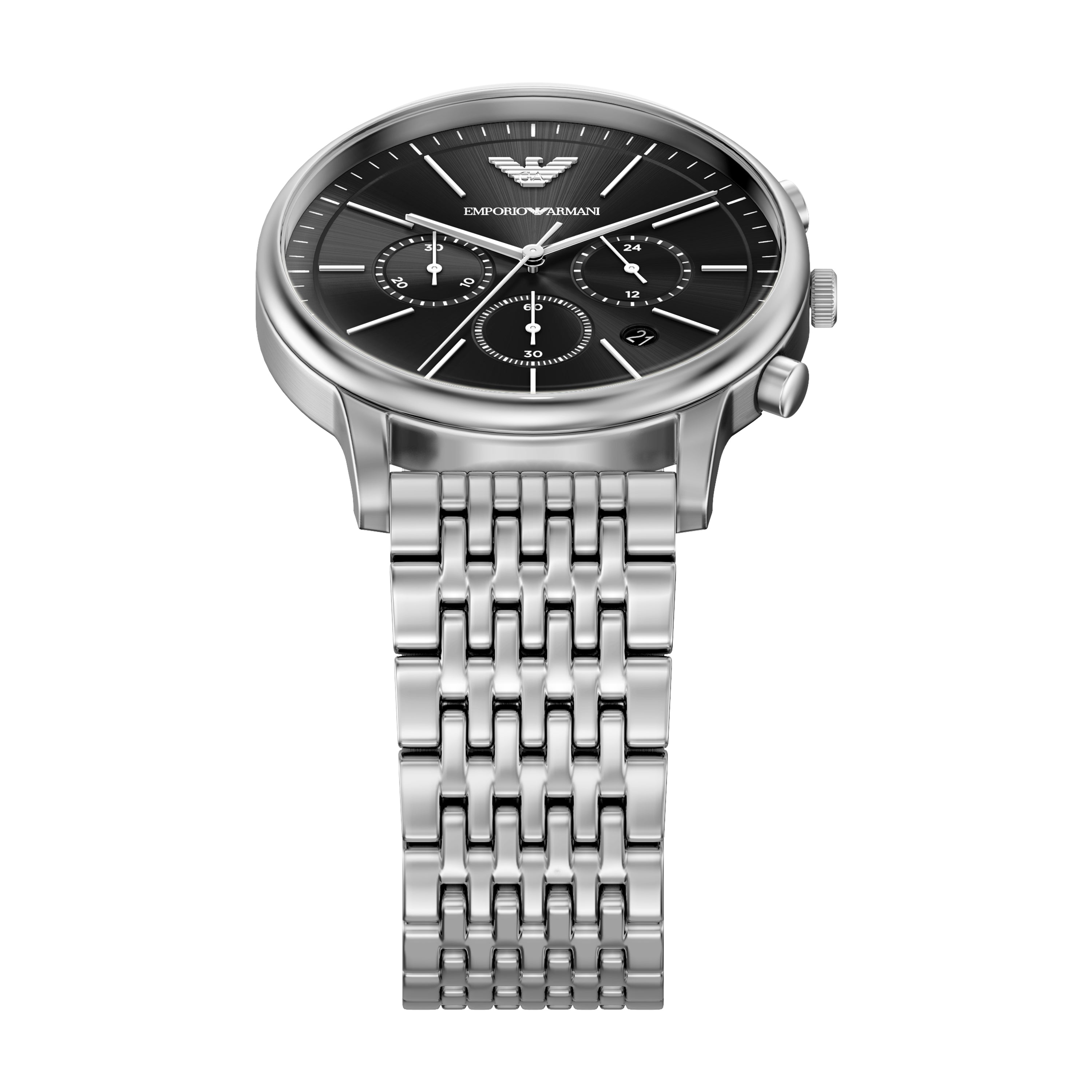 Emporio Armani Black Dial Stainless Steel Watch AR11772