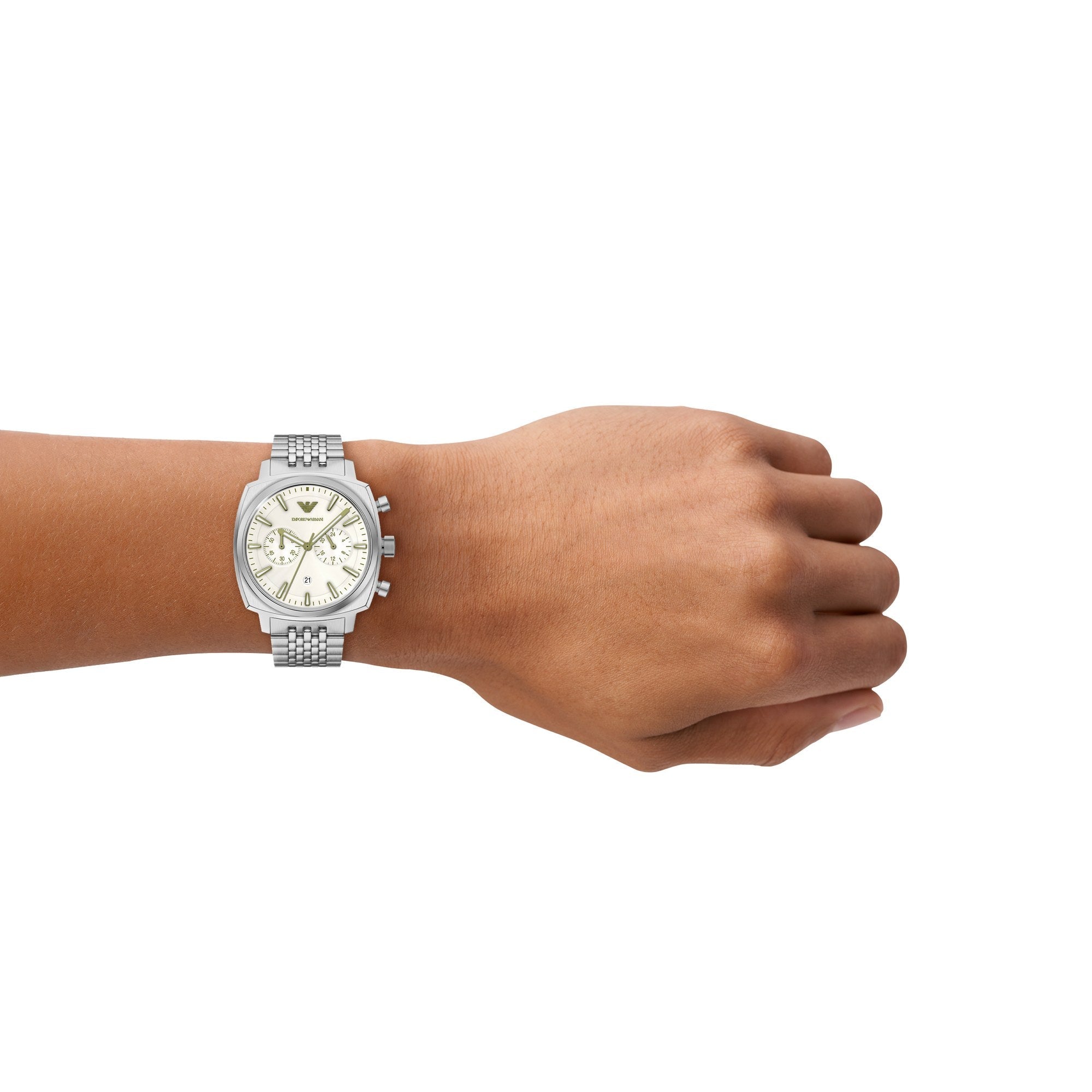 Emporio Armani men's watch, ivory dial (view 7)