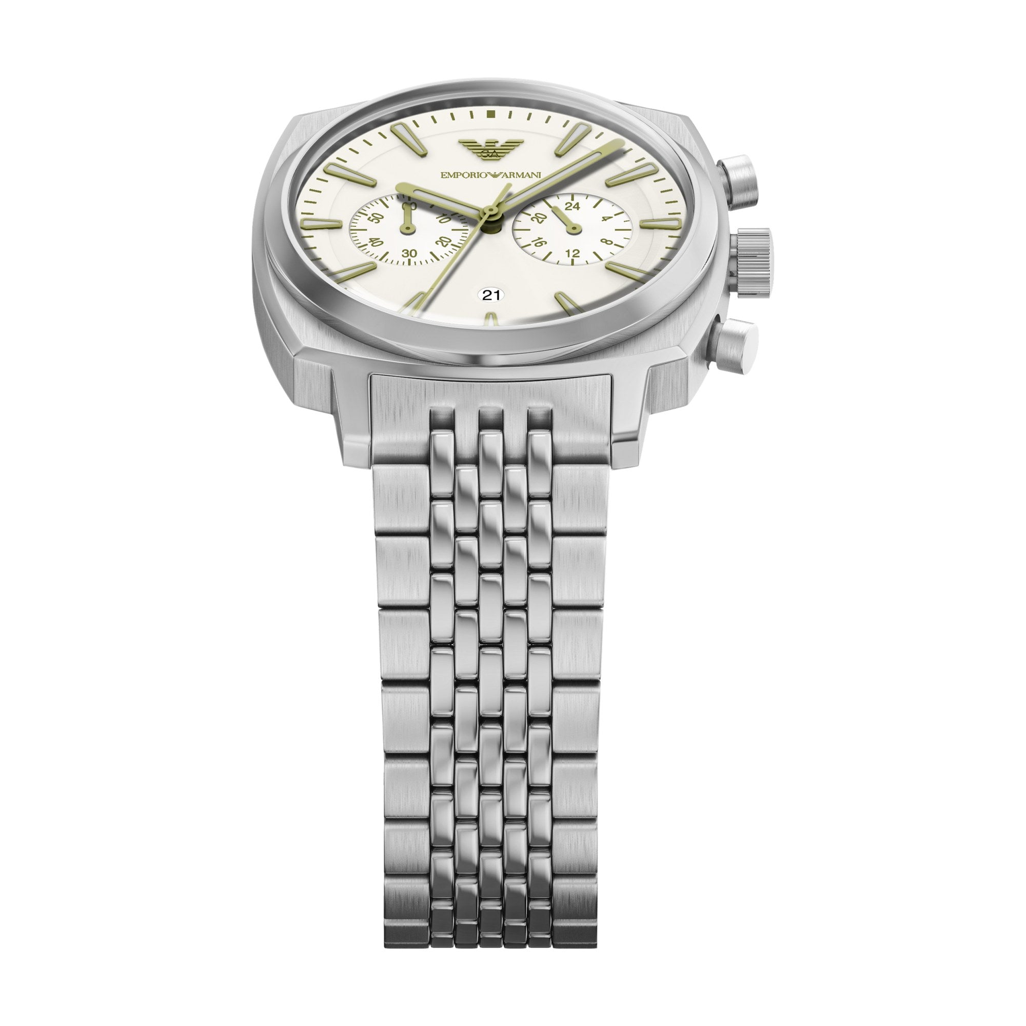 Emporio Armani men's watch, ivory dial (view 2)
