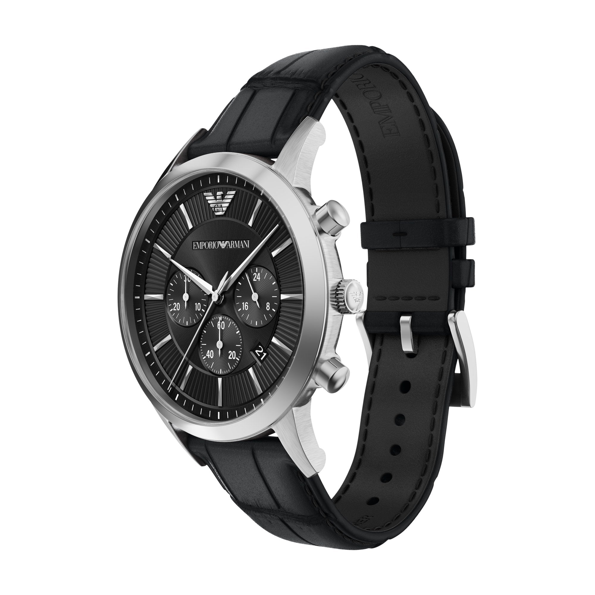 Emporio Armani men's watch, black dial (view 3)