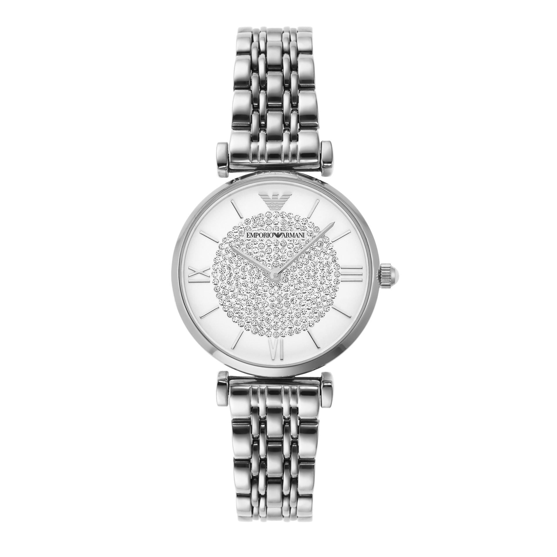 Emporio Armani Silver Glamour Stainless Steel Women's Watch AR1925