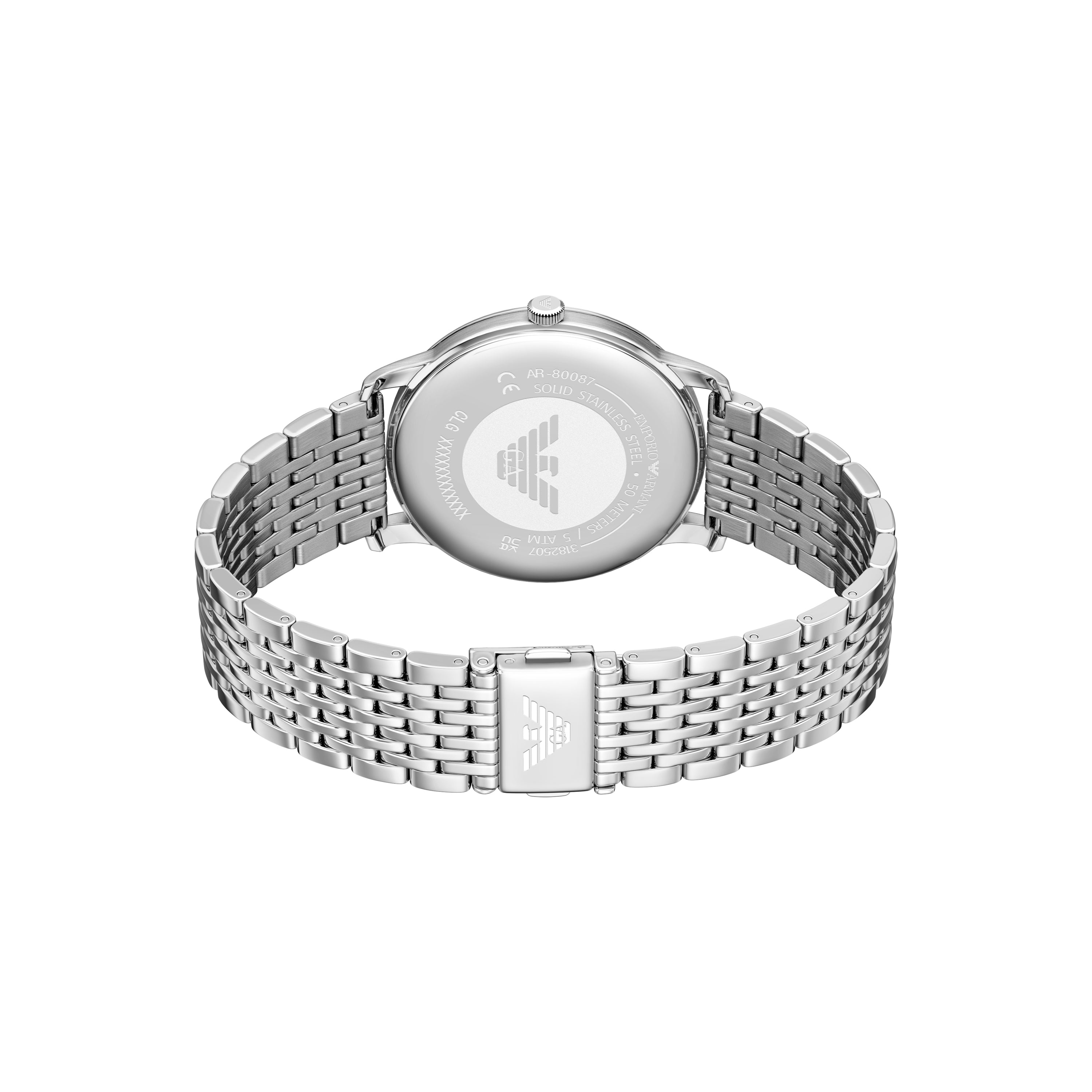 Emporio Armani Green Dial Stainless Steel Watch AR80087SET