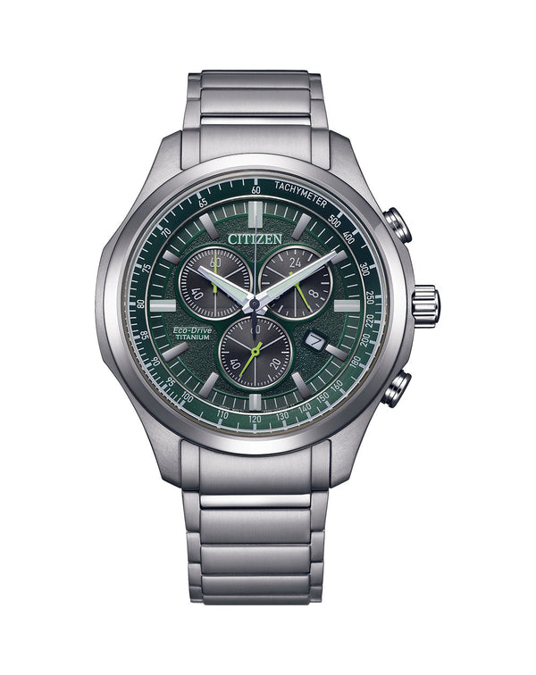Citizen Eco-Drive Titanium Green Dial Men's Watch AT2530-85X