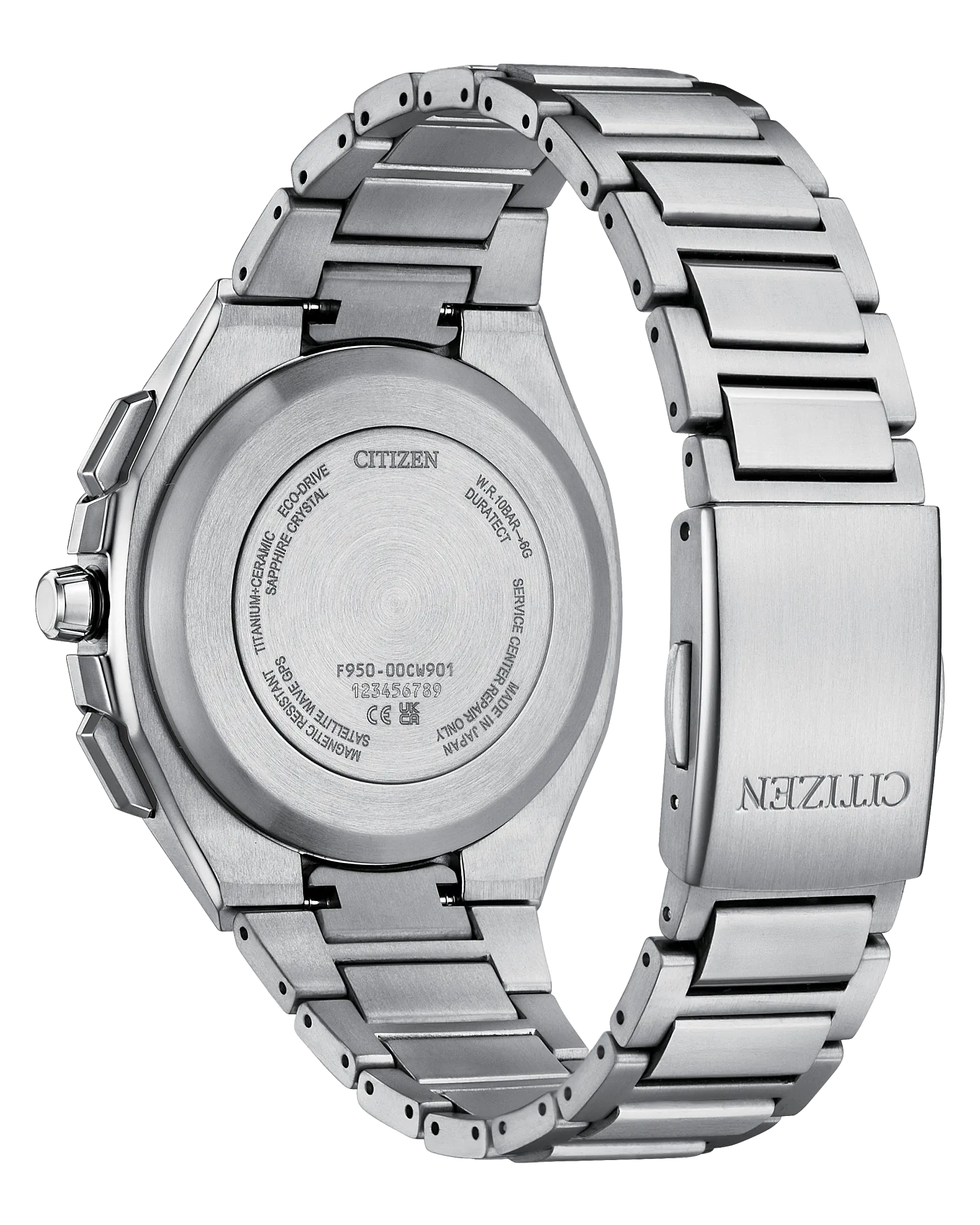 Citizen Attesa Satellite Wave Eco-Drive Black Dial Titanium Watch CC4104-53E