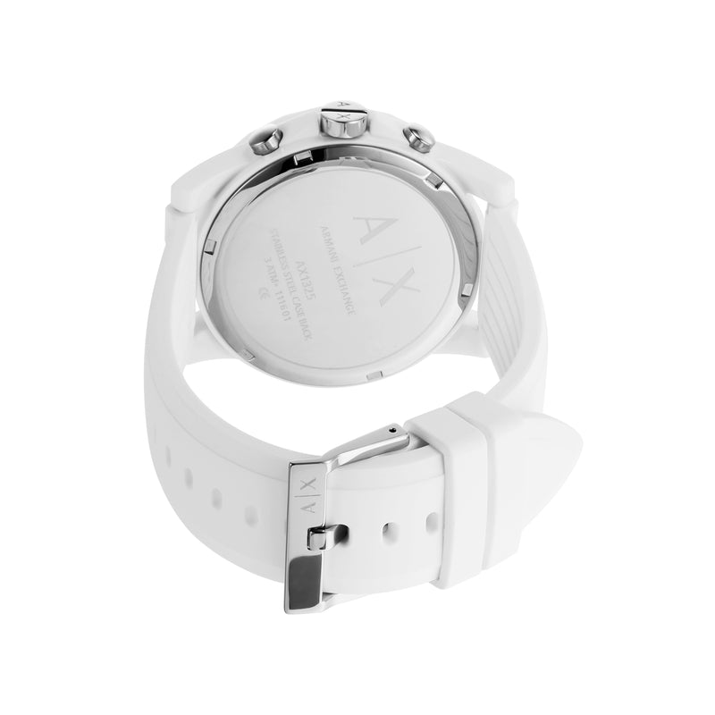 Armani AX1325 Luxe Chronograph White Rubber band AX1325