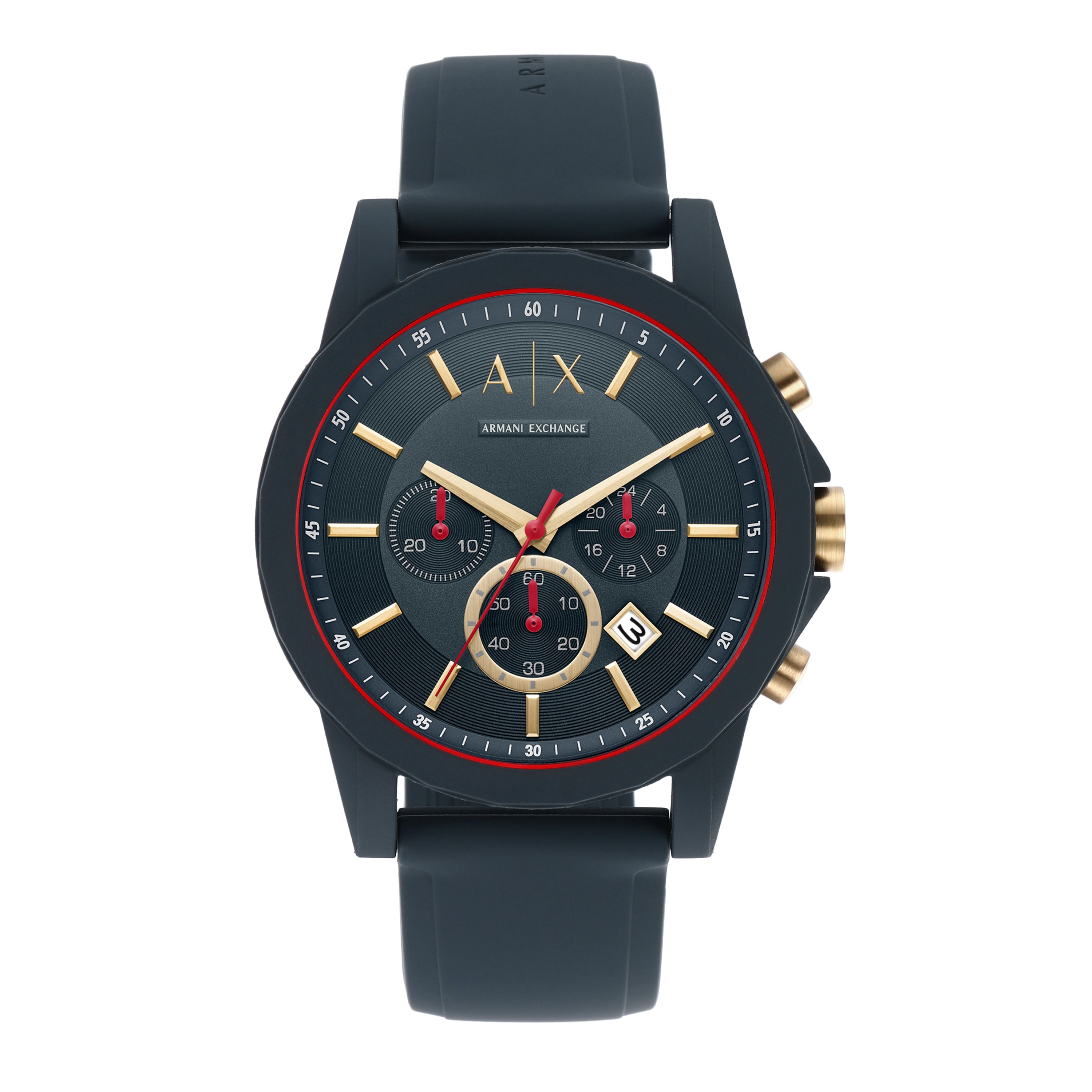 Armani Exchange Blue Silicone Chronograph Watch AX1335