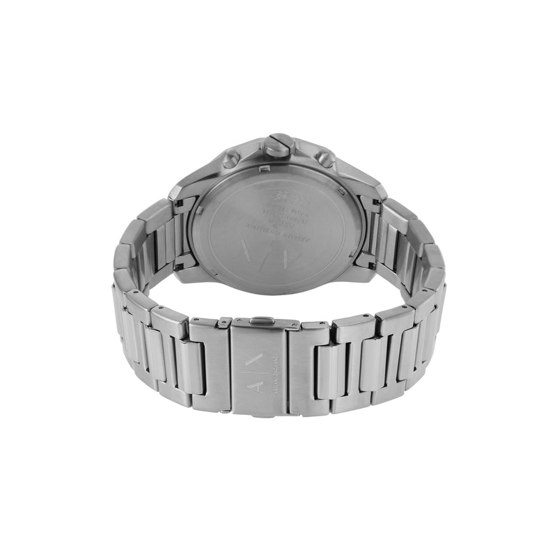 Armani Sophisticated Black Dial Chronograph Watch with Steel Band AX1720