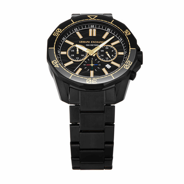 Armani Exchange Chronograph Black Dial Stainless Steel Watch AX1963
