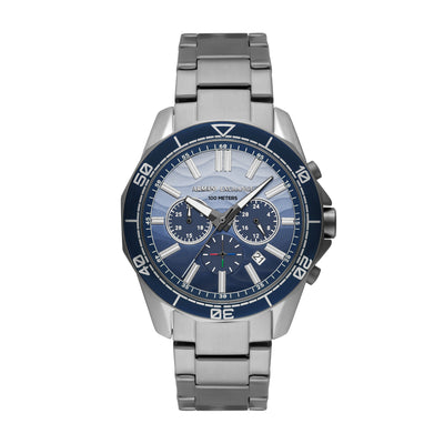 Armani Exchange Chronograph Blue Dial Gunmetal Stainless Steel Watch AX1967