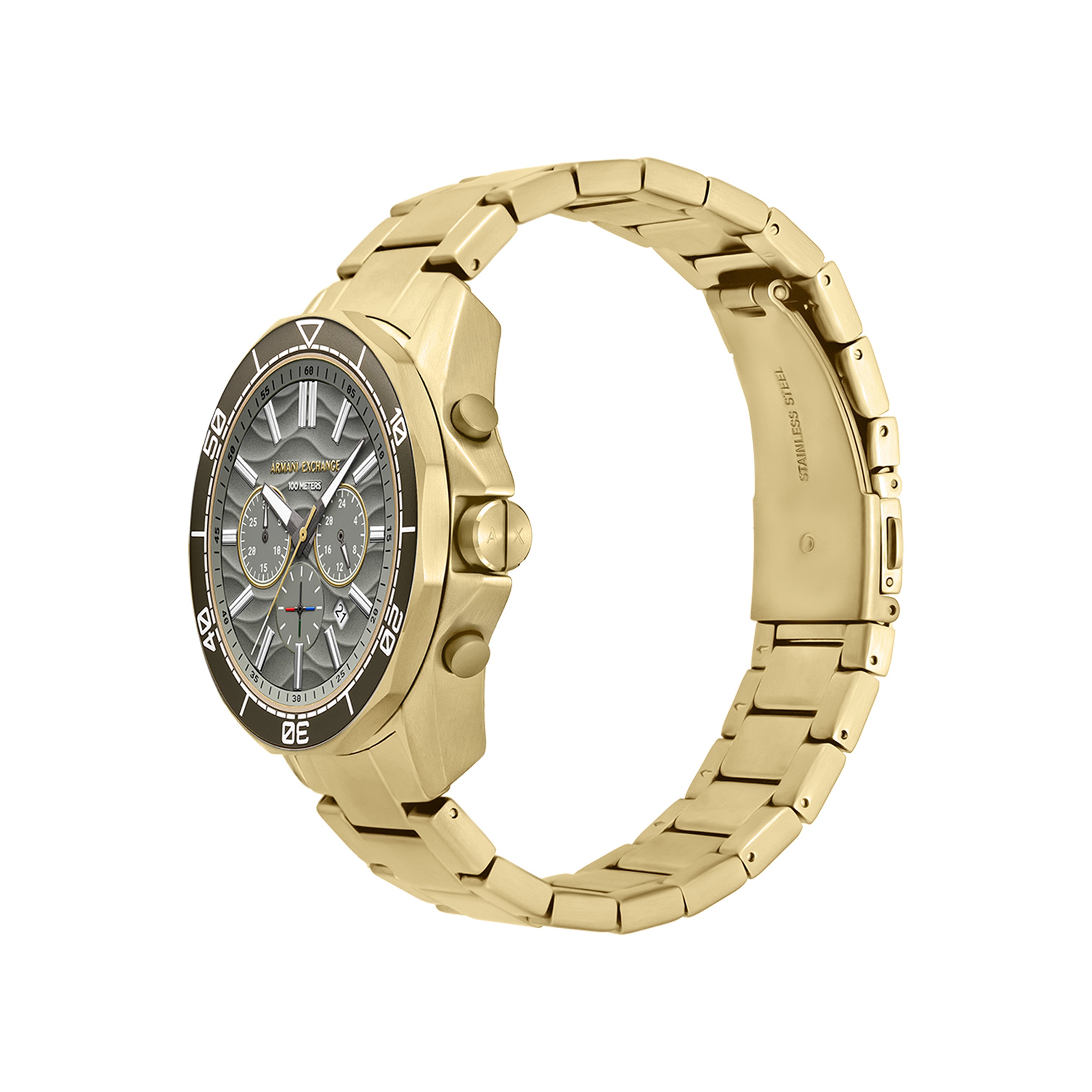 Armani Exchange Chronograph Gold Stainless Steel Watch AX1970