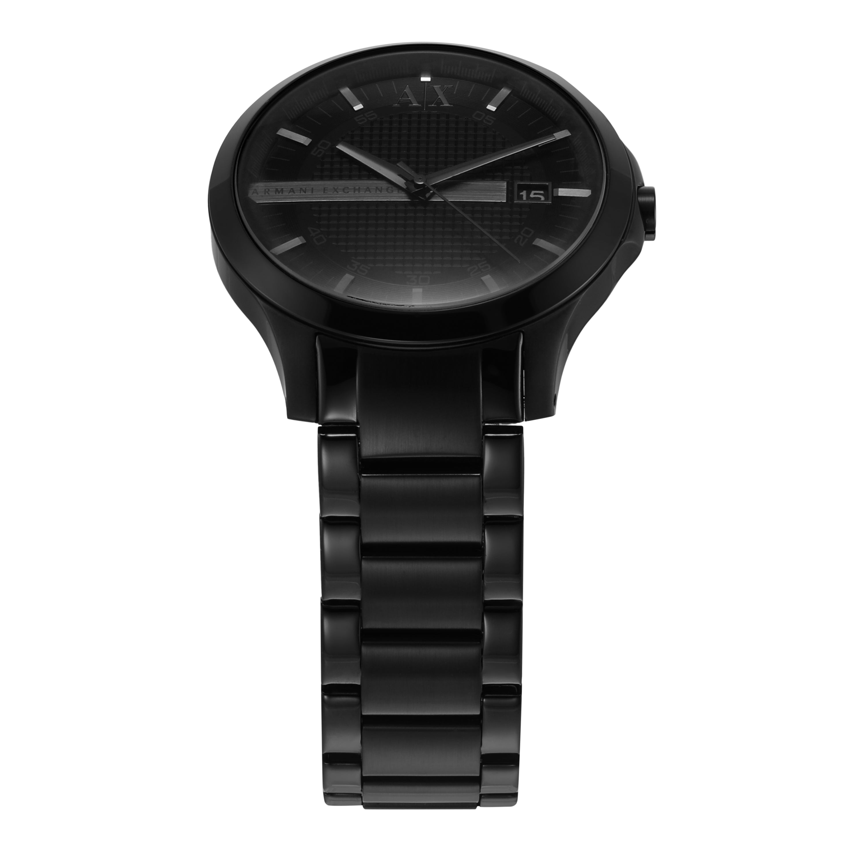 Armani Black Stainless Steel Luxury Watch for Men AX2104