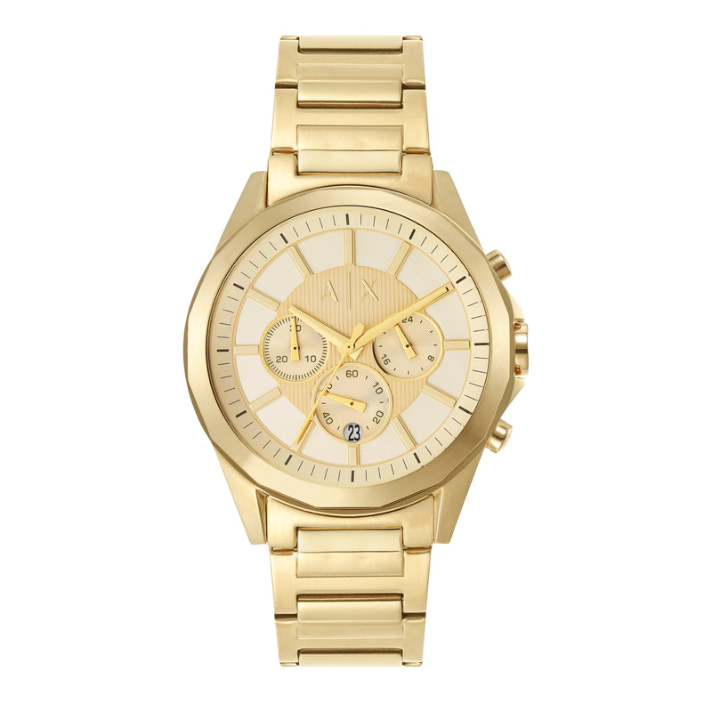 Armani Drexler Luxurious Gold Stainless Steel Timepiece AX2602