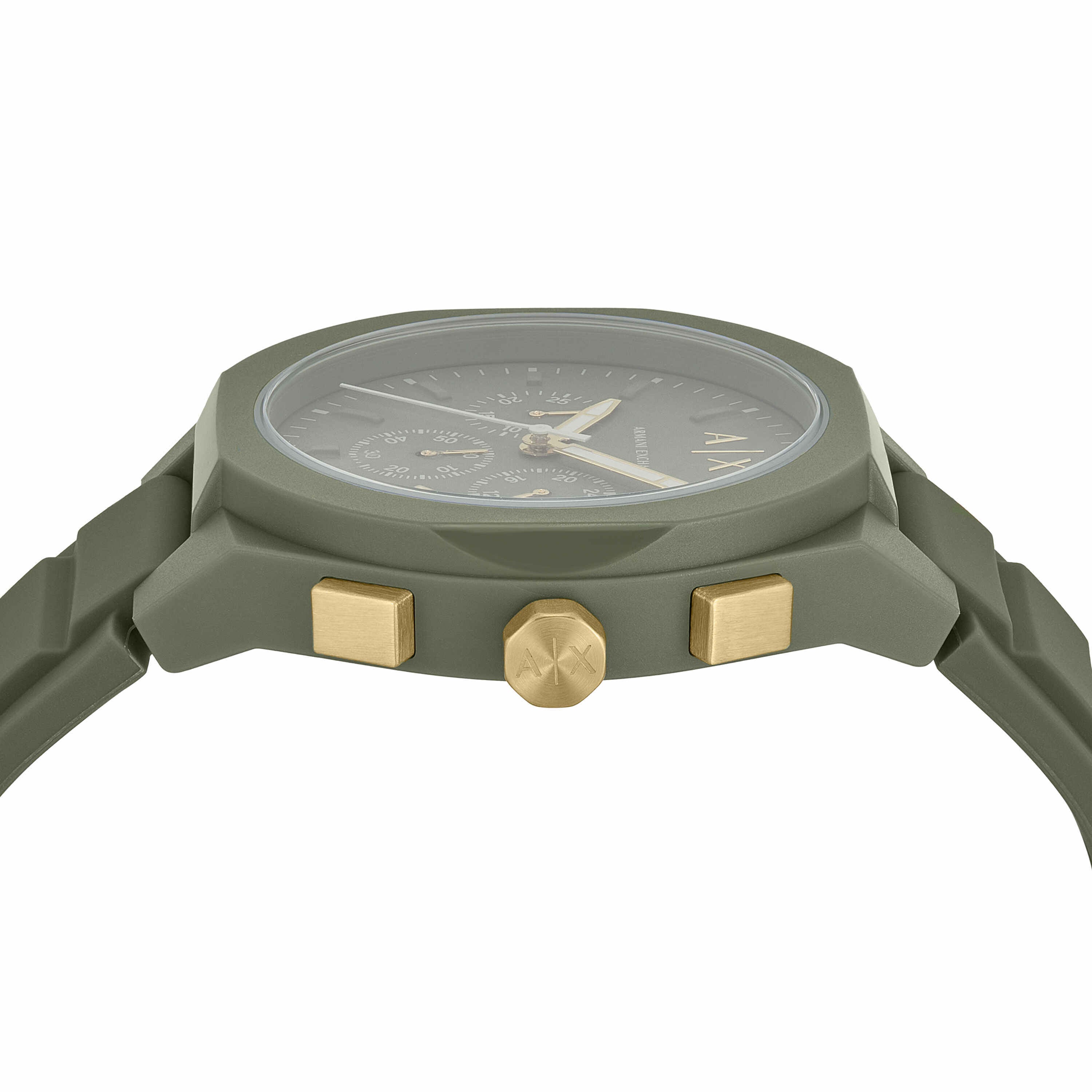 Armani Exchange Sync Chronograph Green Silicone Watch AX4169