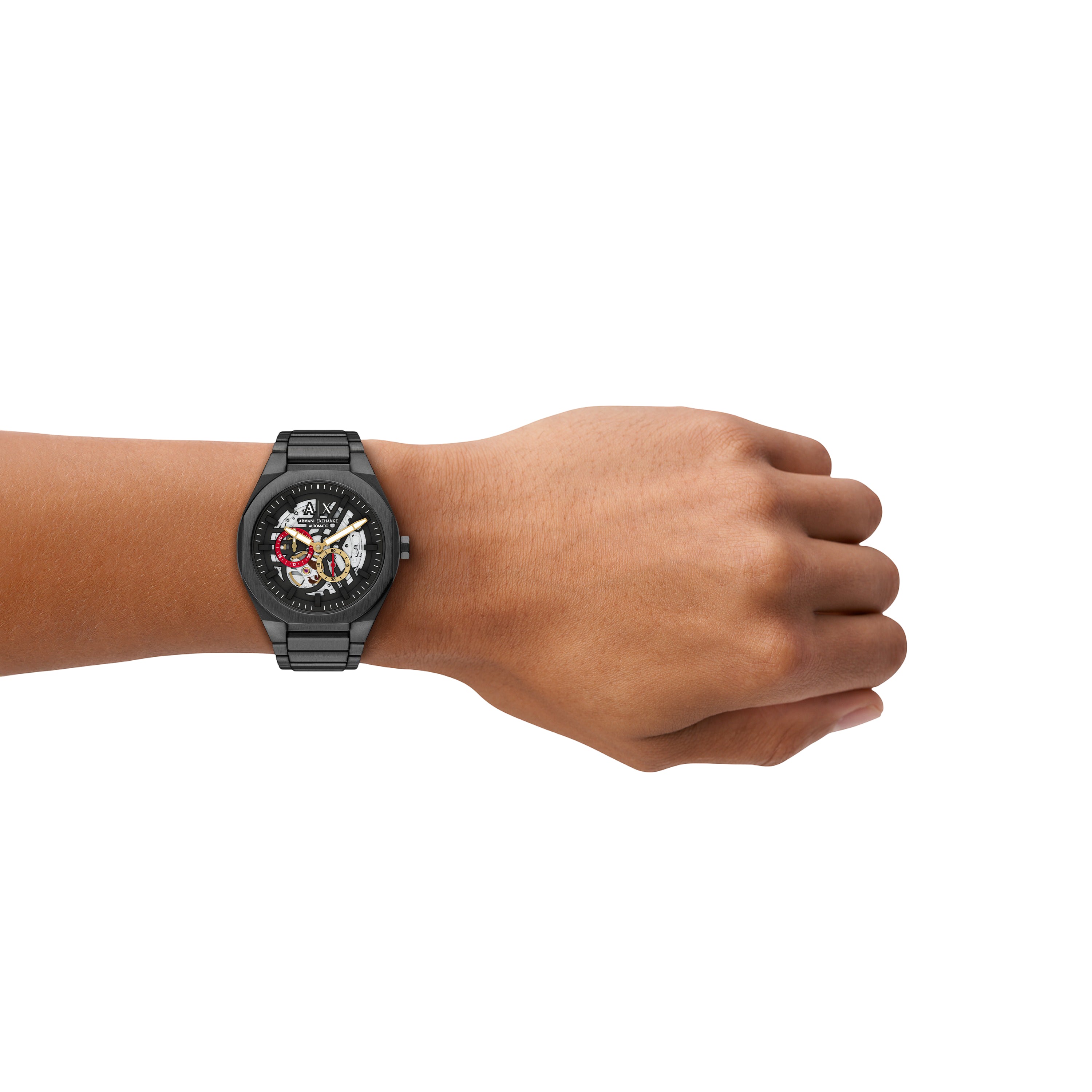 Armani Exchange  Sync Automatic Black Stainless Steel Watch AX4196