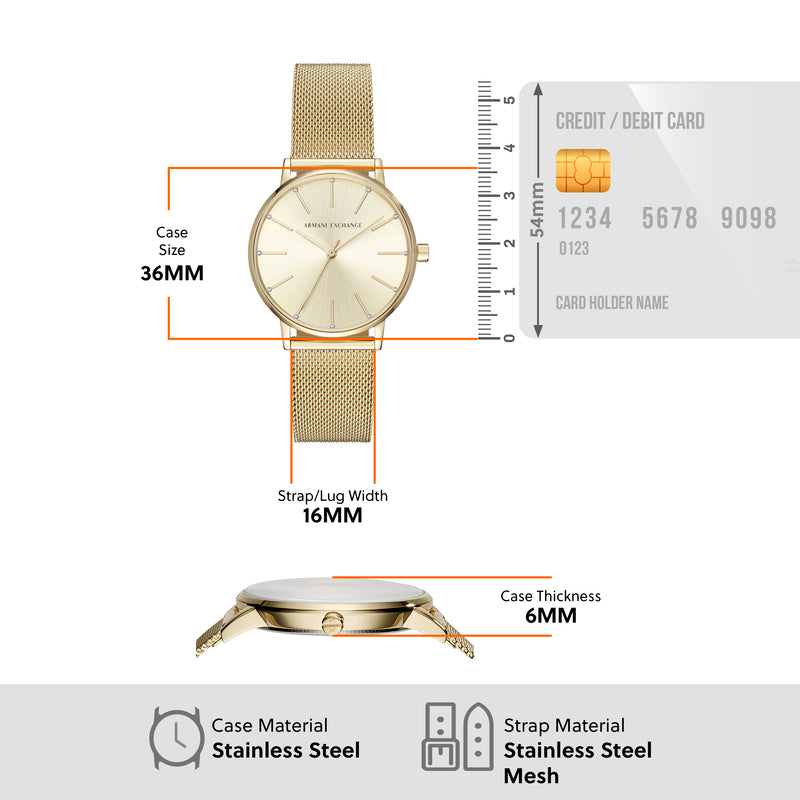 Armani Exchange Elegan Gold Women's Watch AX5536