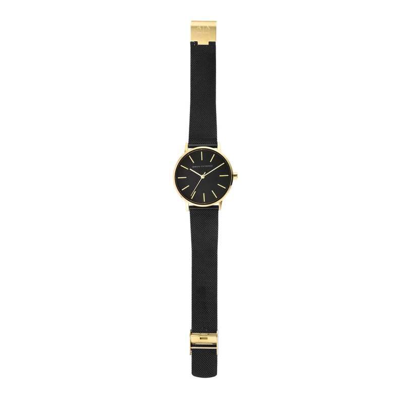 Armani Sophisticated Black Mesh Wristwatch for Modern Elegance AX5548