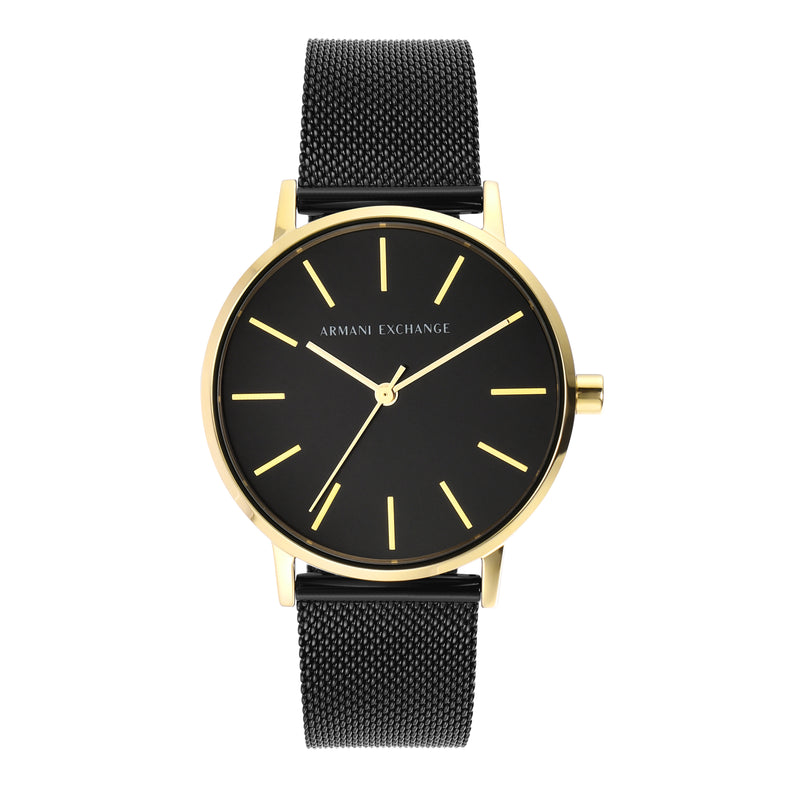 Armani Sophisticated Black Mesh Wristwatch for Modern Elegance AX5548