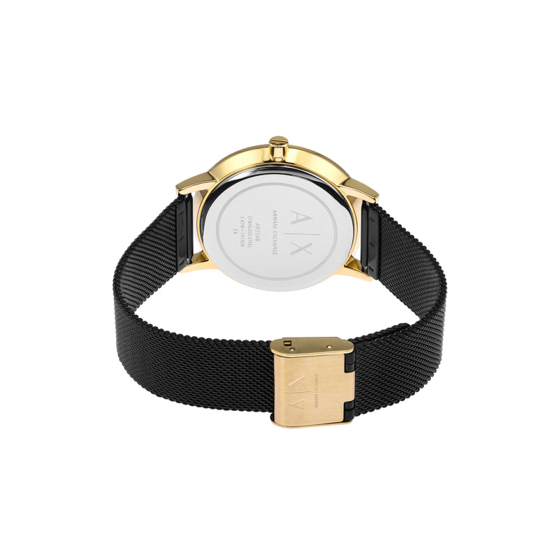 Armani Sophisticated Black Mesh Wristwatch for Modern Elegance AX5548