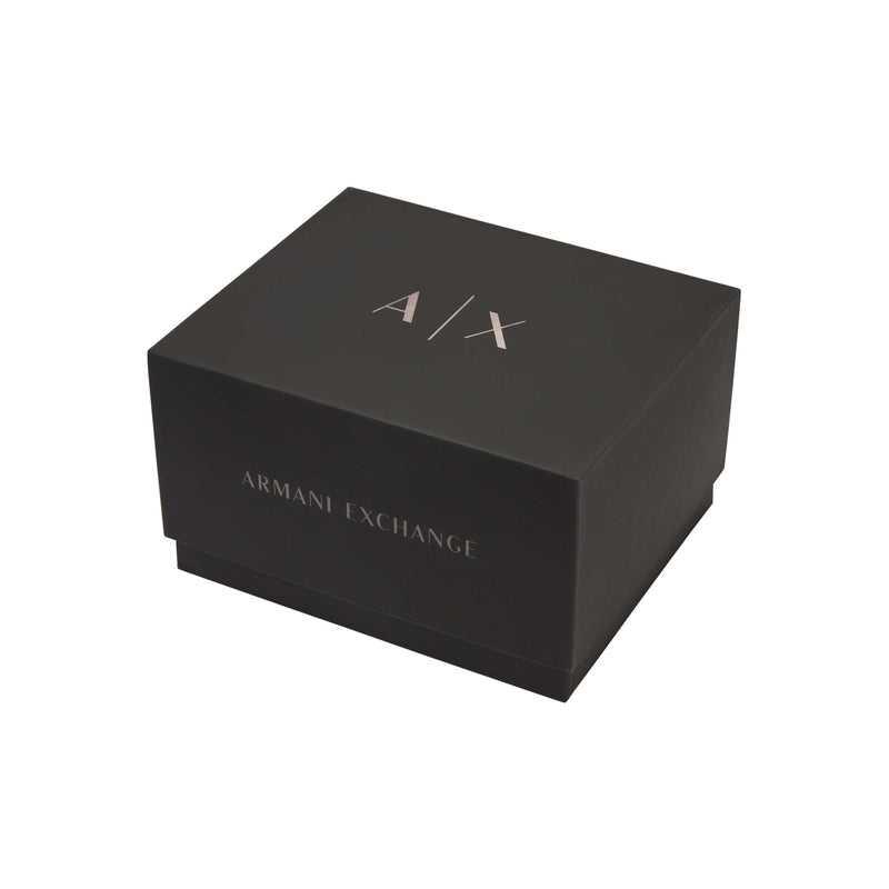 Armani Exchange Black Stainless Steel Watch and Bracelet Set AX7163SET