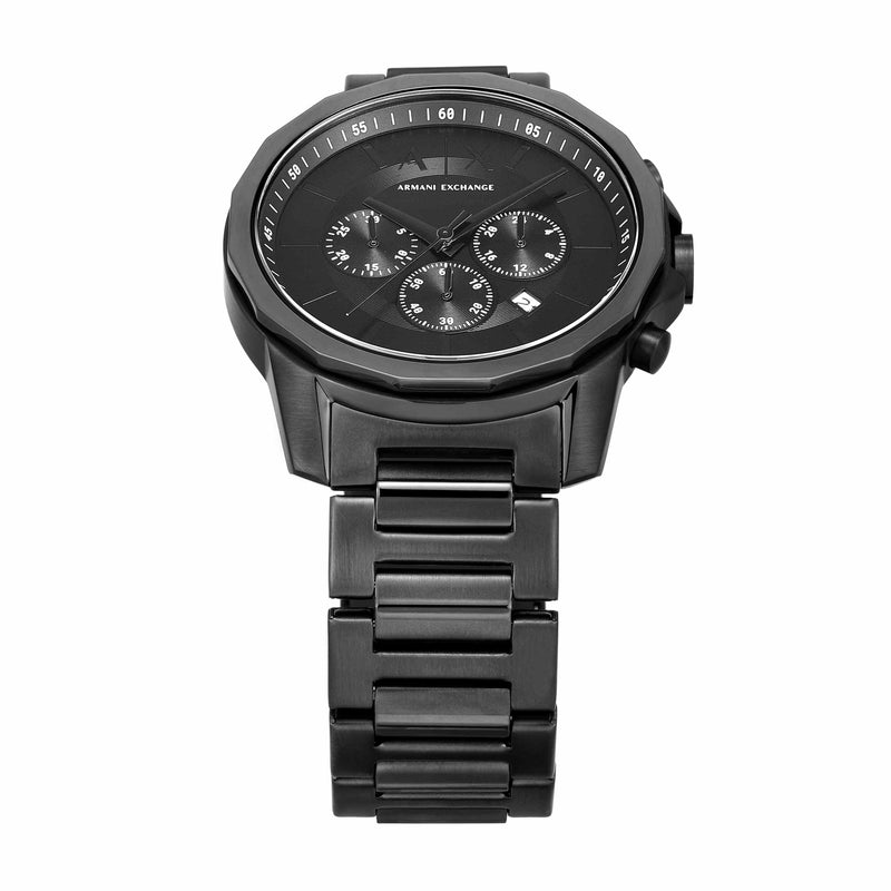 Armani Exchange Black Stainless Steel Watch and Bracelet Set AX7163SET