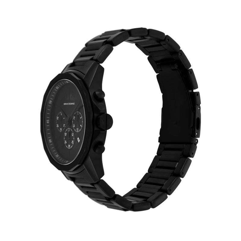 Armani Exchange Black Stainless Steel Watch and Bracelet Set AX7163SET