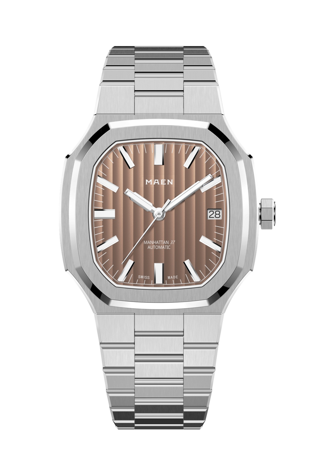 MAEN Manhattan 37 Salmon Dial Date Display Automatic Watch M2.1.3